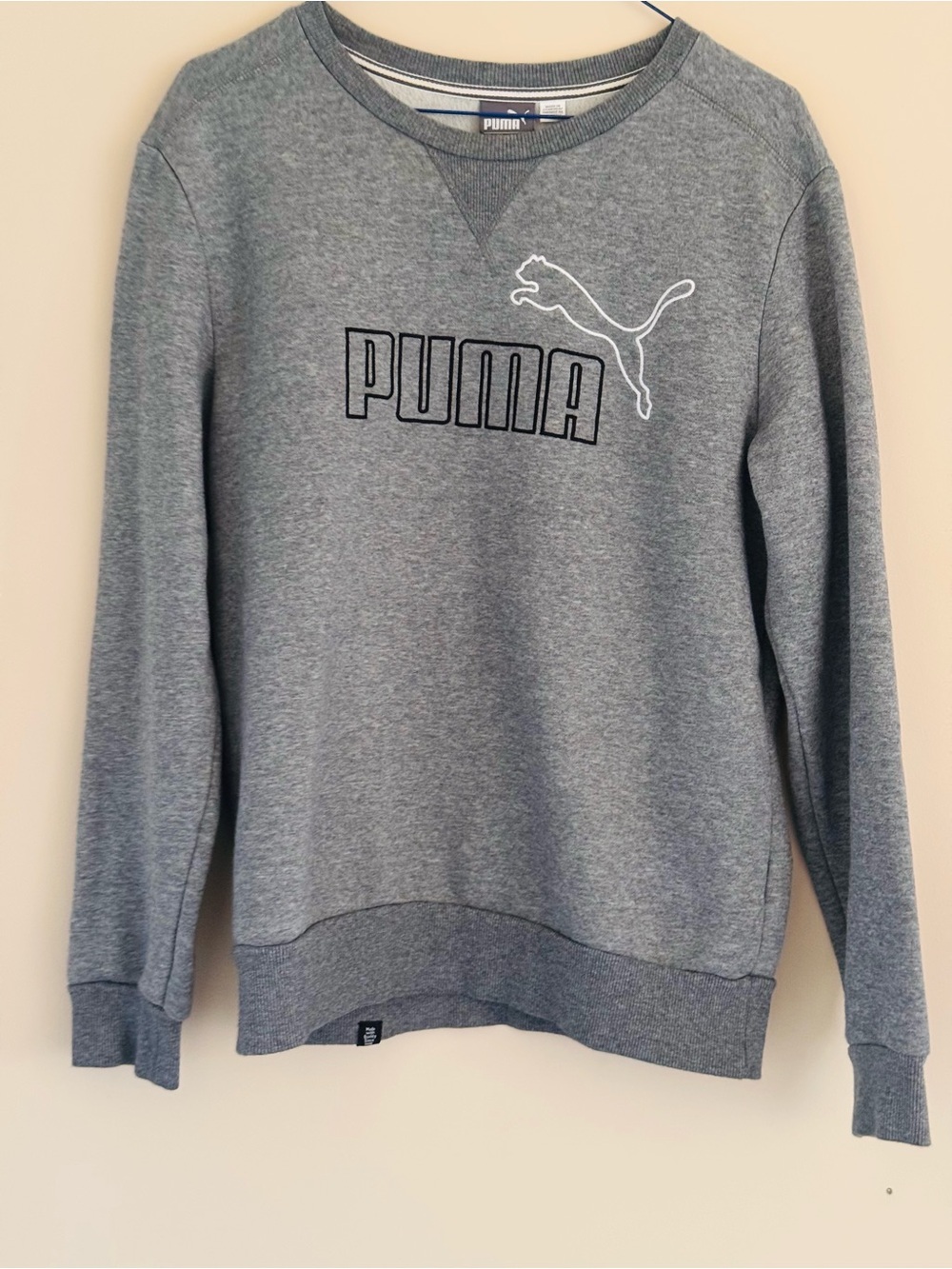 Puma Gray Crewneck Sweatshirt with Logo
